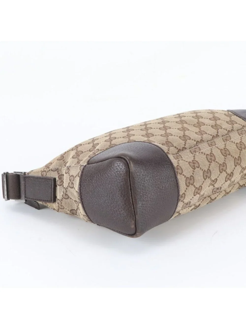 Gucci GG Canvas Leather Shoulder Bag Crossbody Messenger Business Tote